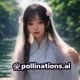 粉丝用户「森林系女孩」头像，清新文艺风格自拍，背景是书架与绿植